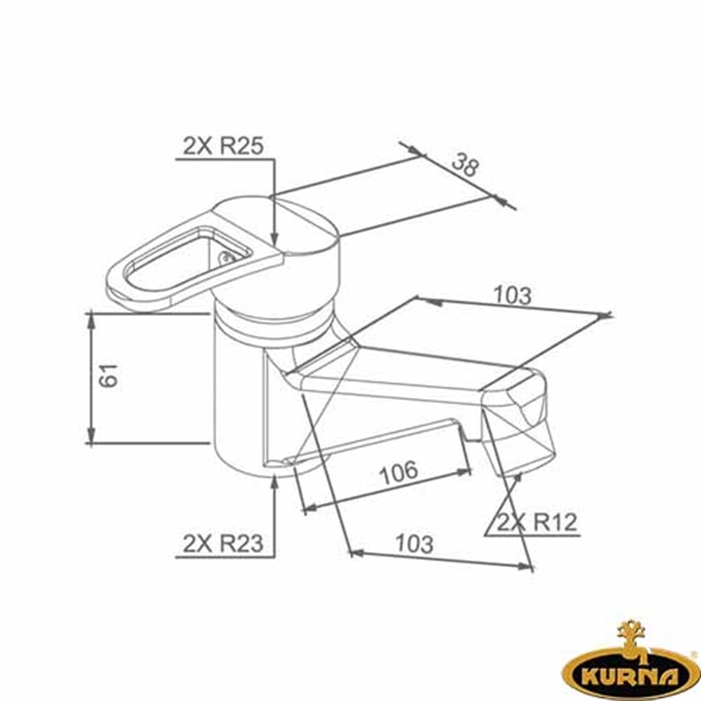 KURNA MİX YÜKSEK LAVABO BATARYA AĞIR